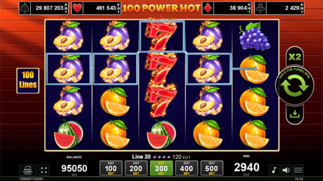 100 Power Hot Wild 