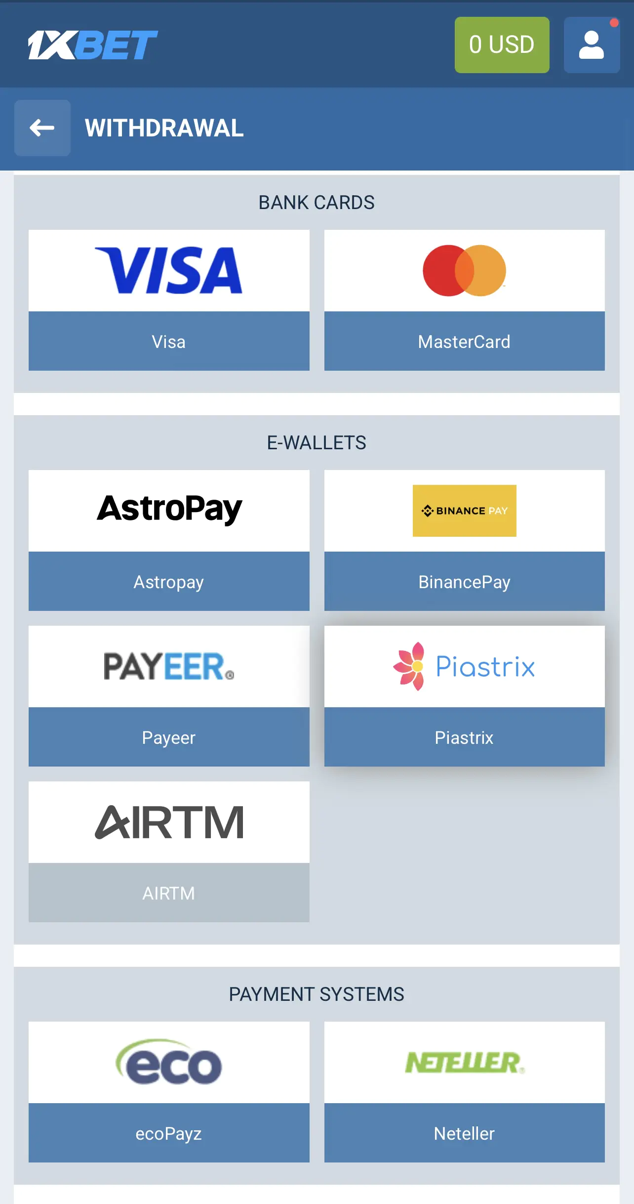 1xBet Payments 2