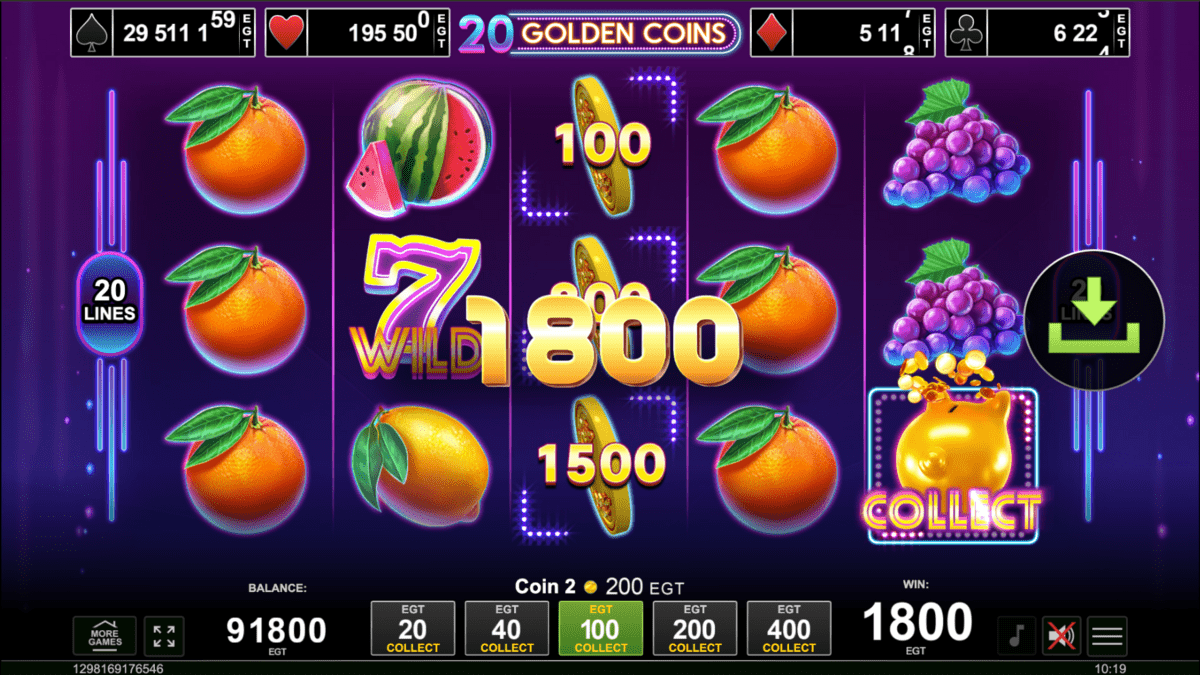 20 Golden Coins Collect