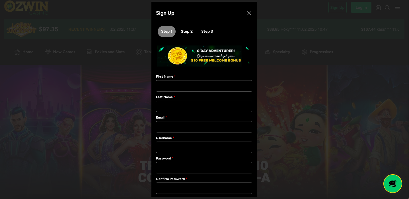 $5 No Deposit Bonus   Step 1