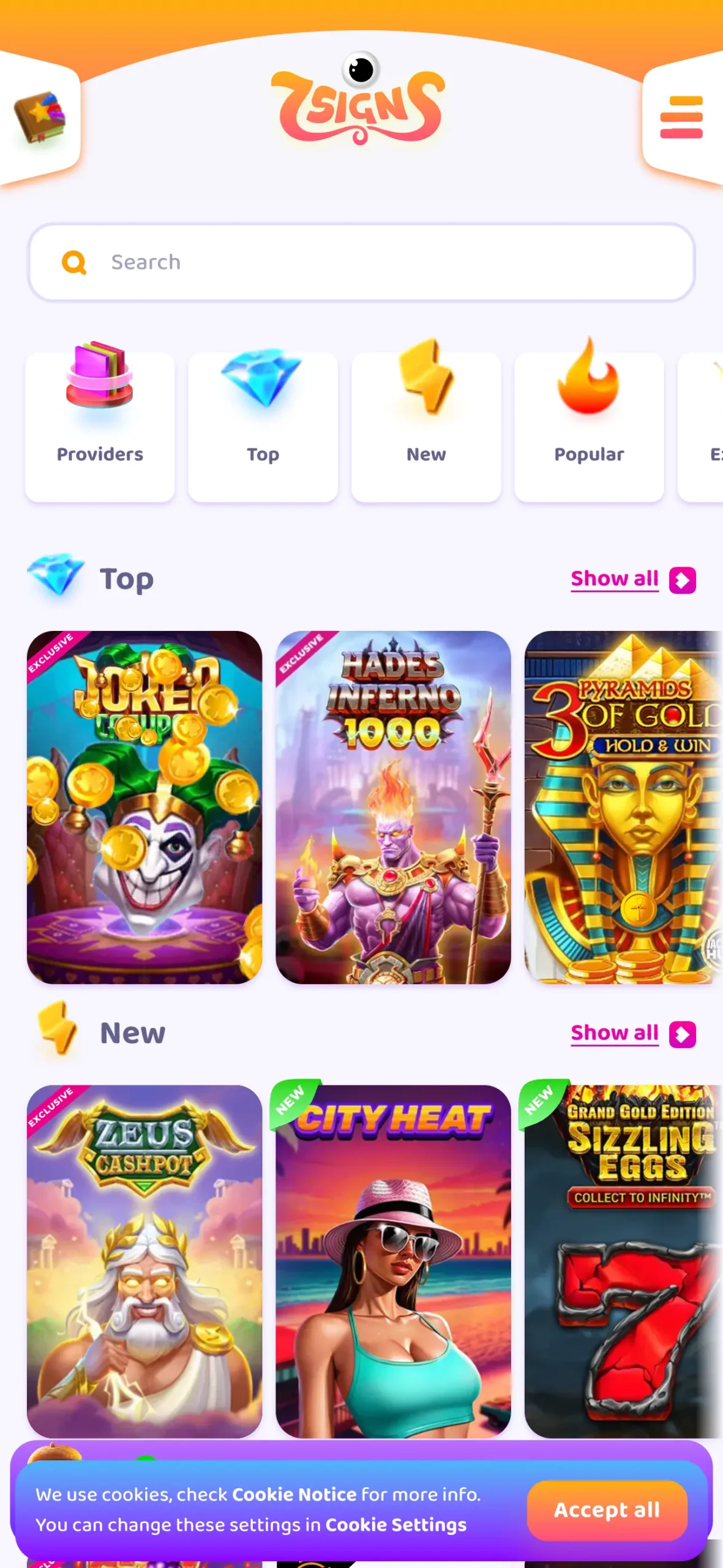 7Signs Casino Games