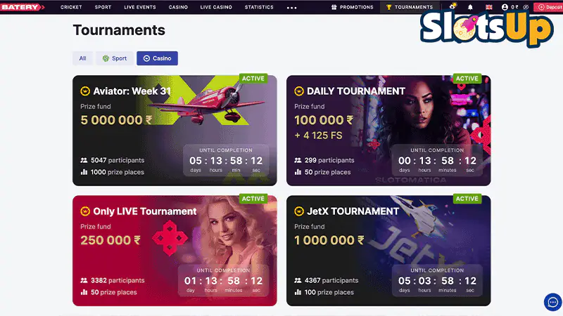 Baterybet Tournaments