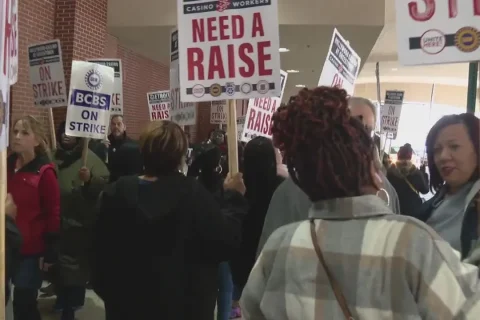 Casino Workers On Strike 