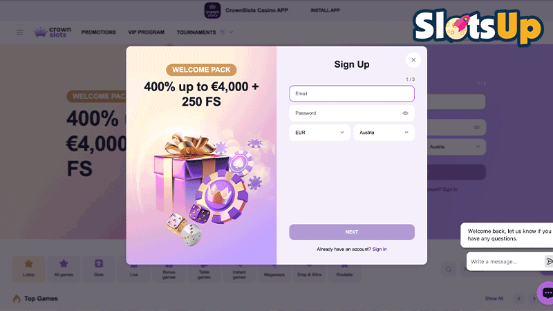 CrownSlots Login