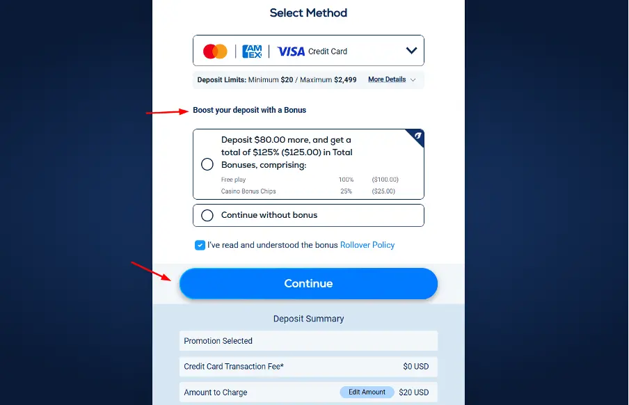 Debit Card Deposit Screen 4