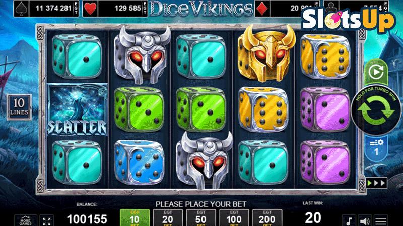 Dice Vikings Main Screen