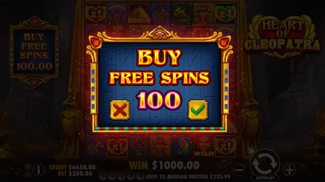 Heart Of Cleopatra Buy Feature 