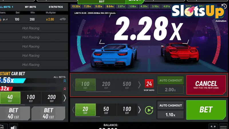 Hot Racing 100 Spins