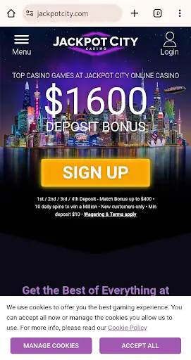 JackpotCity SignUp Step1