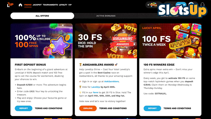 LevelUp Casino Promotions