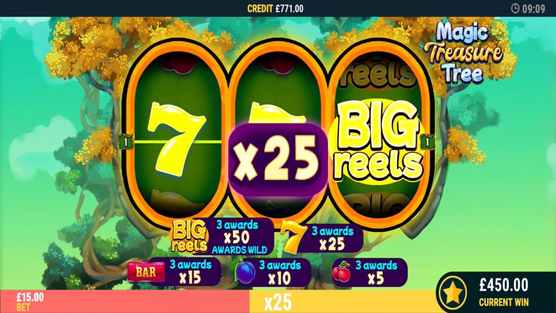 Magic Treasure Tree Big Reels Feature Win 