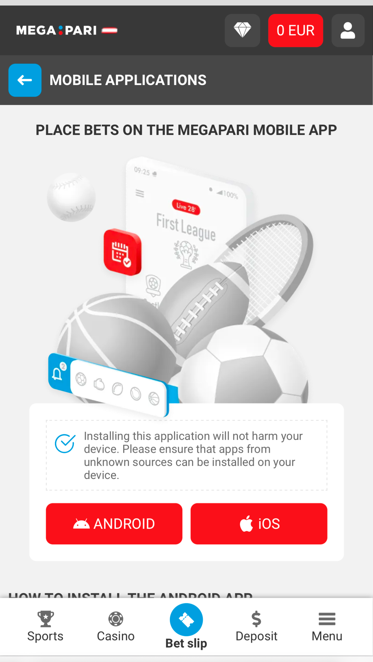 MegaPari Mobile App