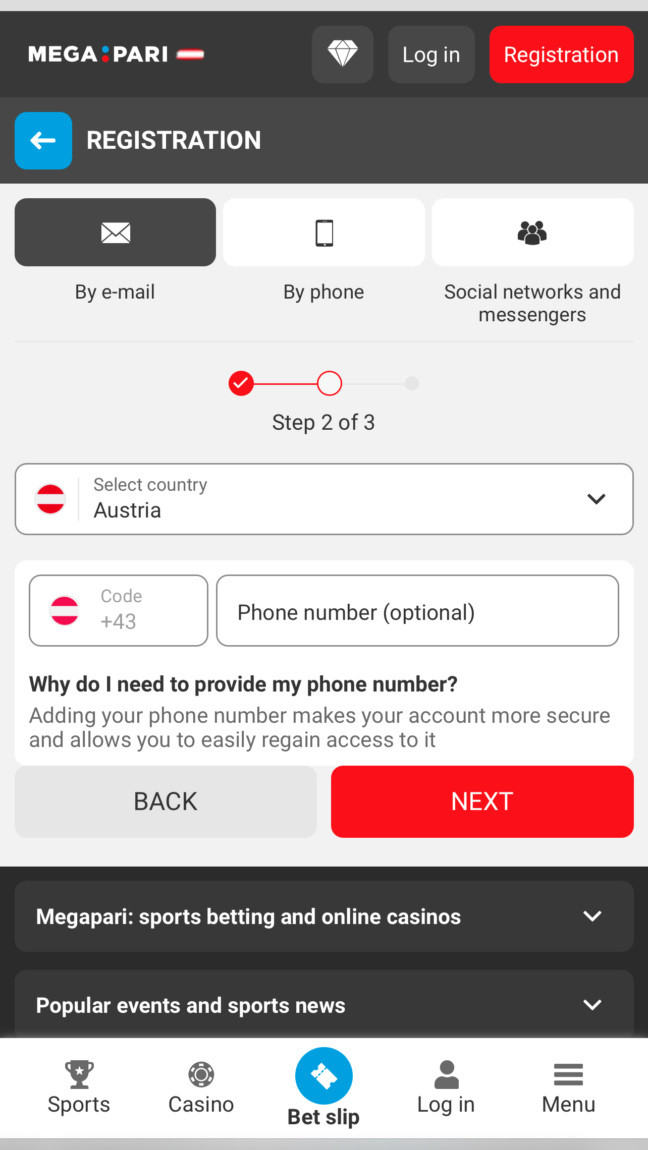Megapari Registration Via E Mail 2