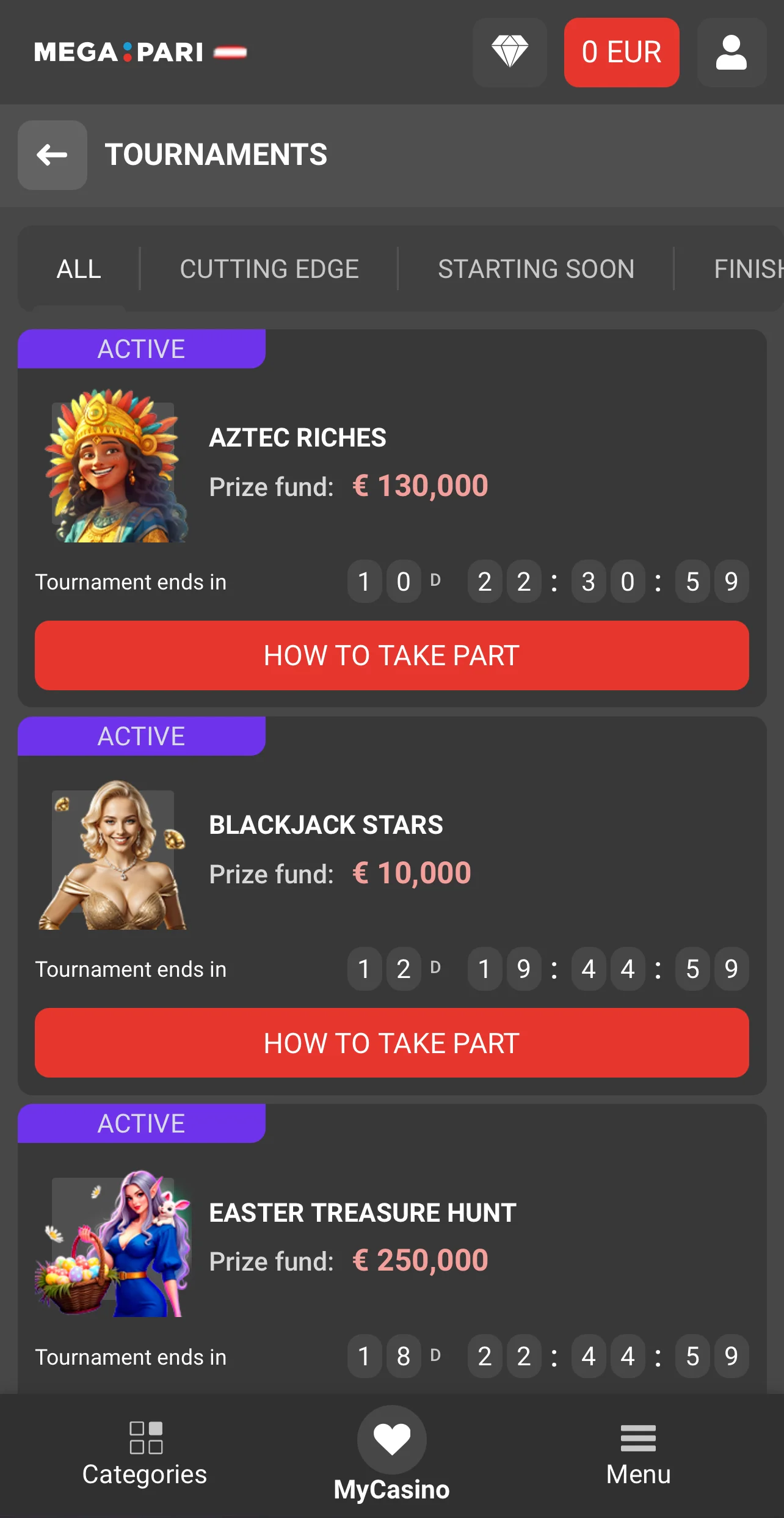 Megapari Tournaments