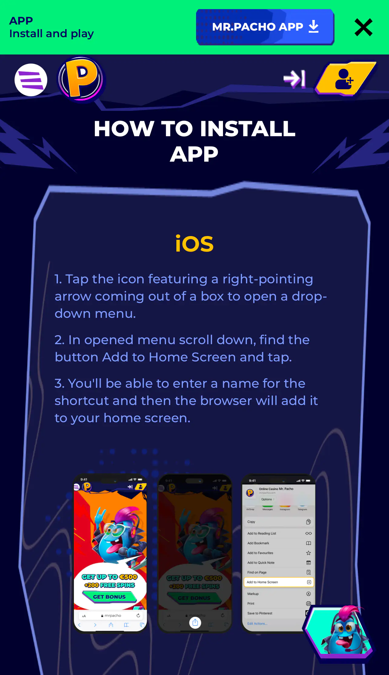 MrPacho Casino App 2