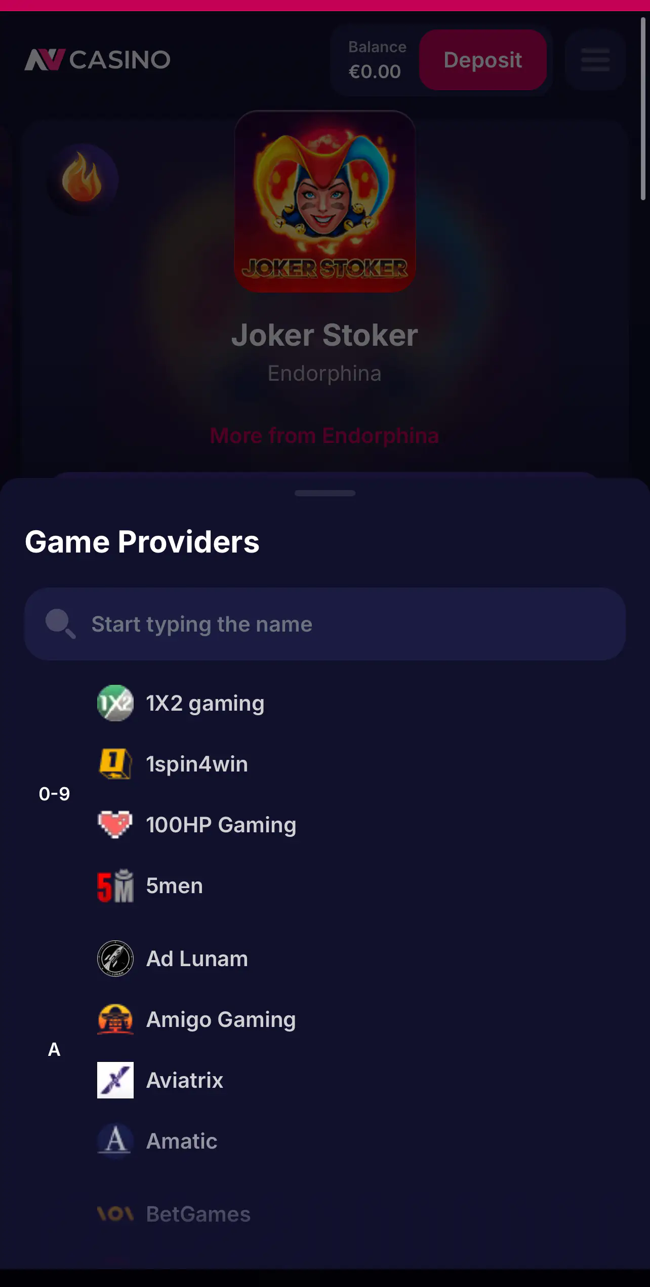 NV Casino Game Providers