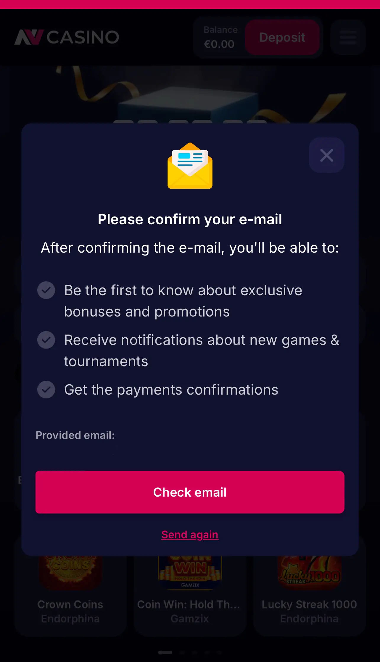 NV Casino Registration Step 2