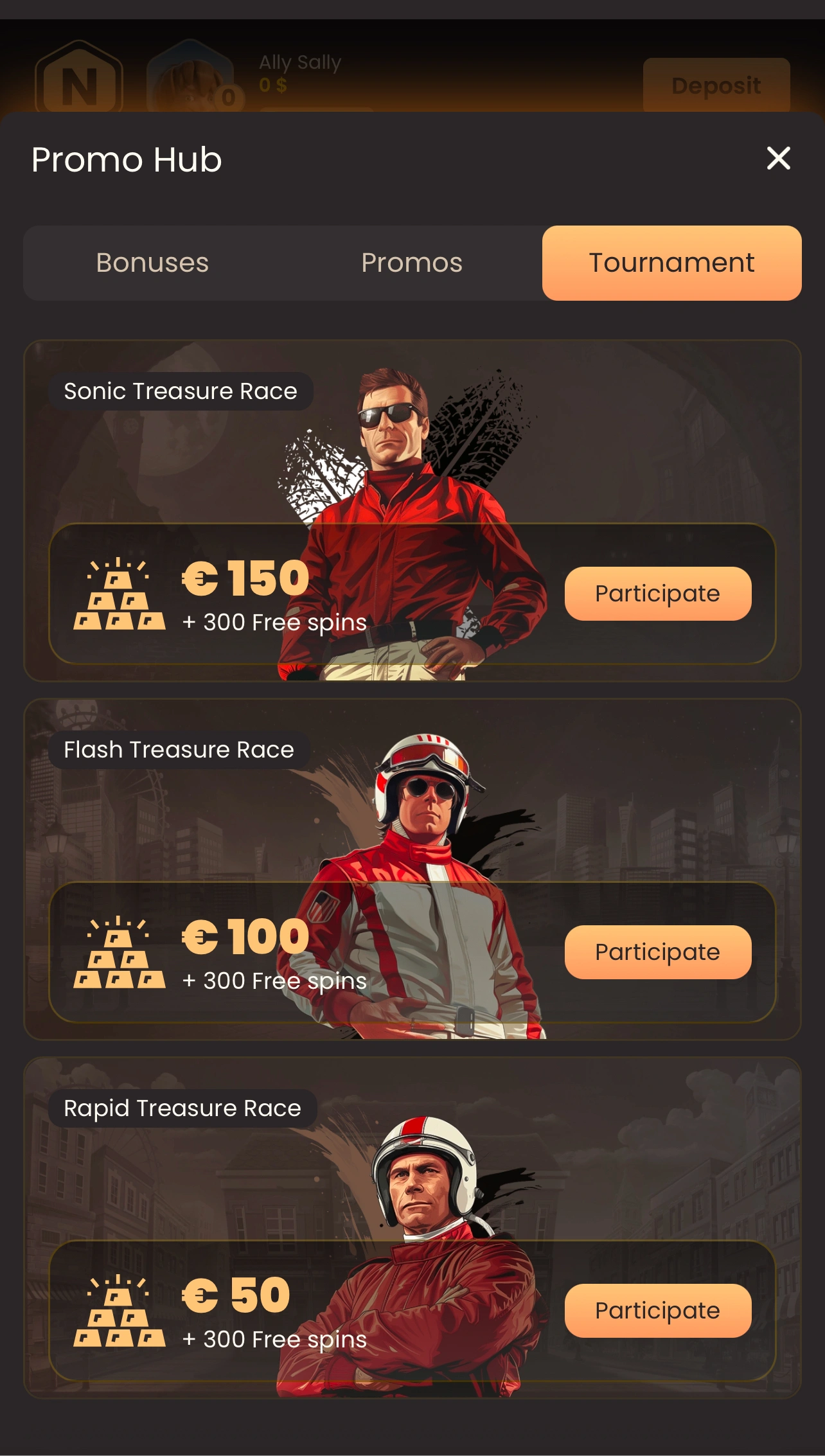 Screenshot Of NationalCasino Tournaments