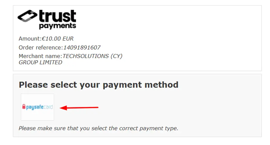 Paysafecard Casino Deposit Screen 4