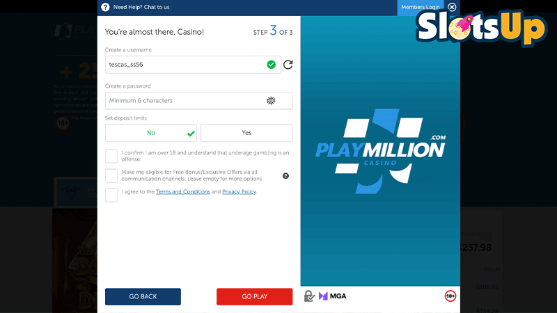 PlayMillion Login