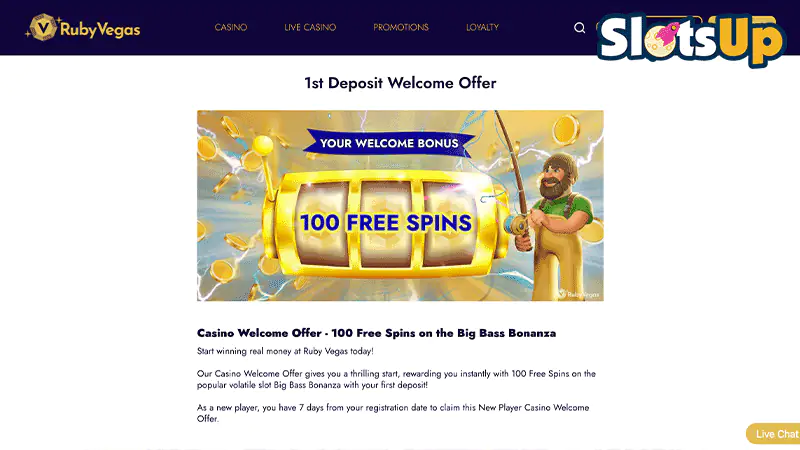 Ruby Vegas Welcome Bonus