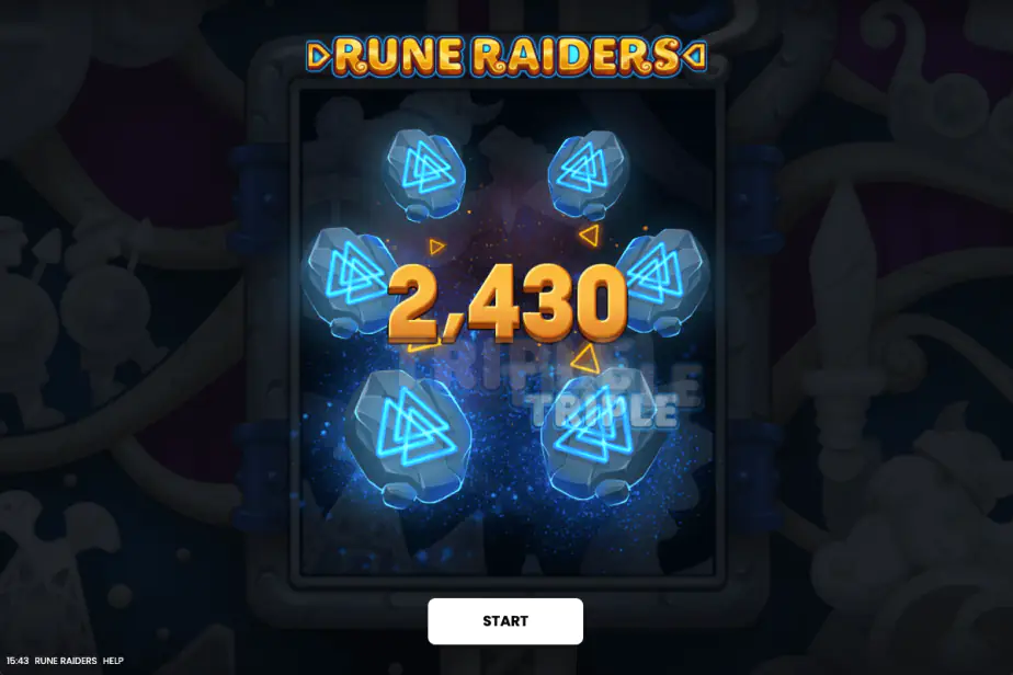 Rune Raiders Start Screen 