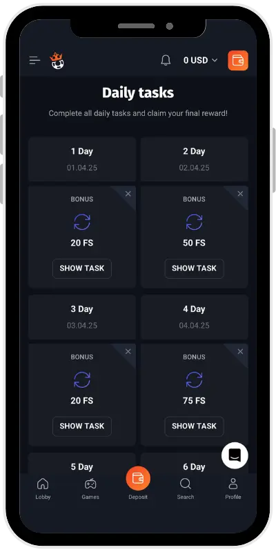 SlotLords Bonus Calendar