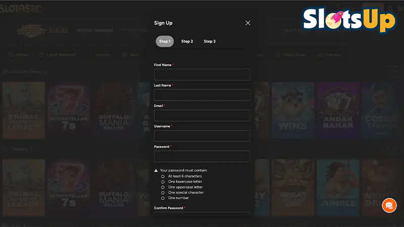 Slotastic Login