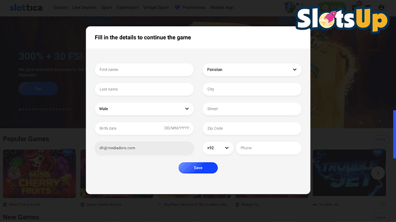 Slottica Login