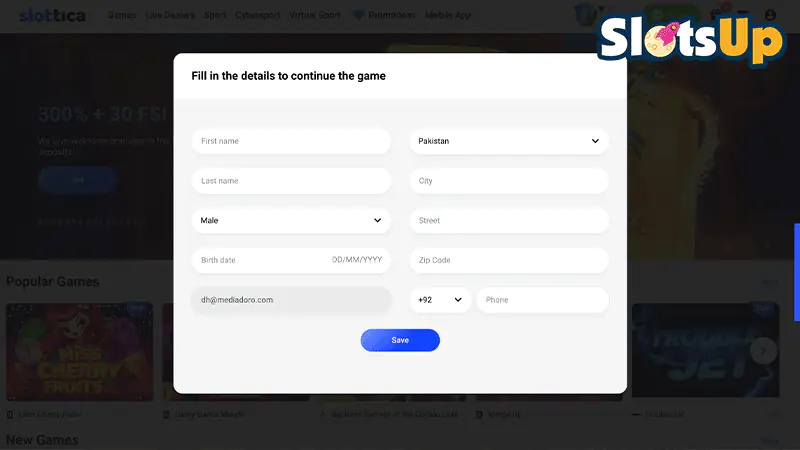 Slottica Login
