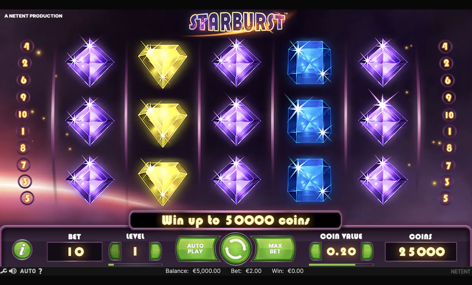 Starburst Main Screen