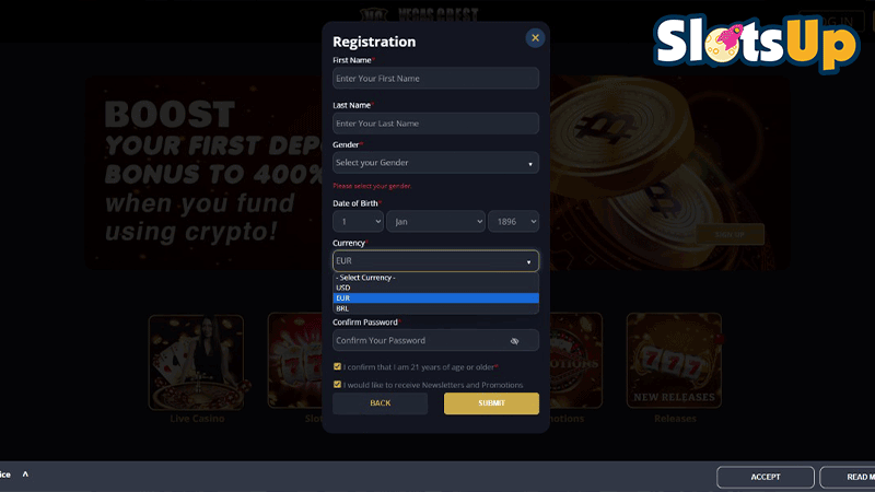 Vegas Crest Login