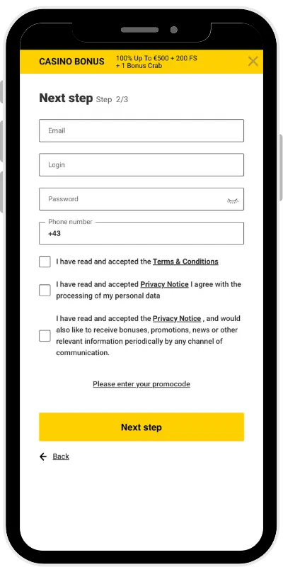 Zet Casino Registration 2