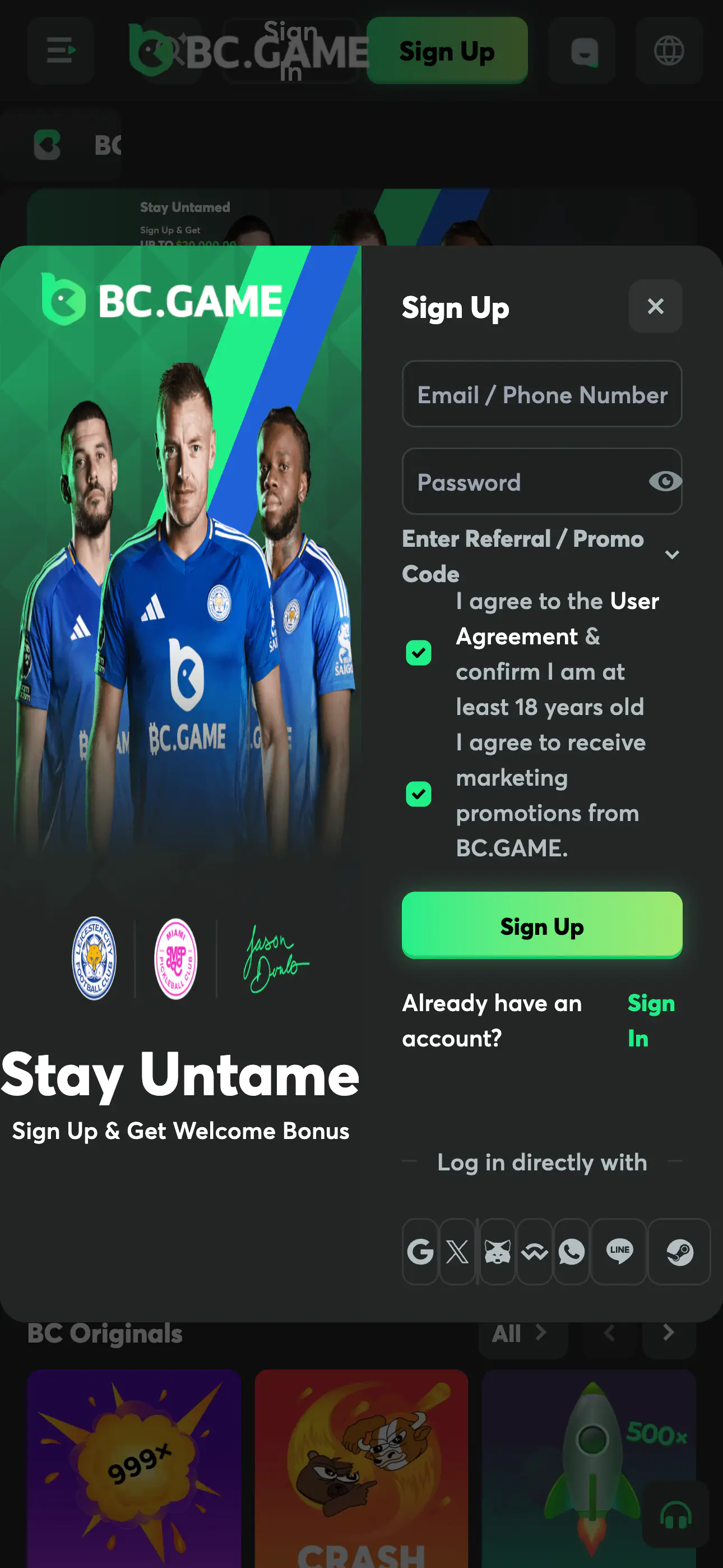 BC.Game Login 3