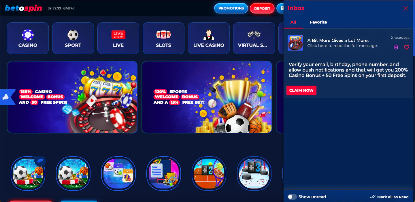 BetOspin Casino Sign Up Screen 4