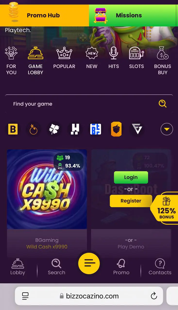 Bizzo Casino Slots