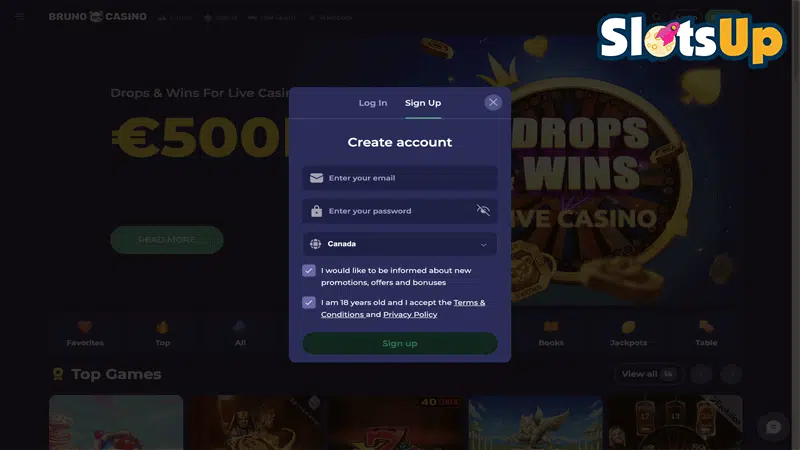 BrunoCasino Login
