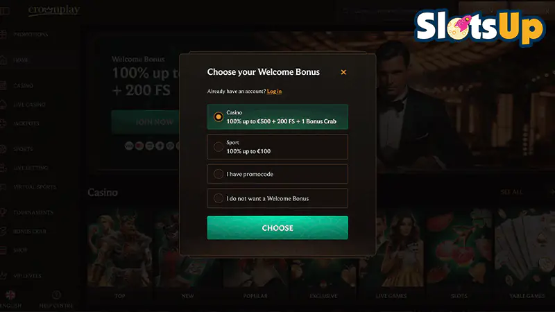 CrownPlay Casino Sign Up Step 2