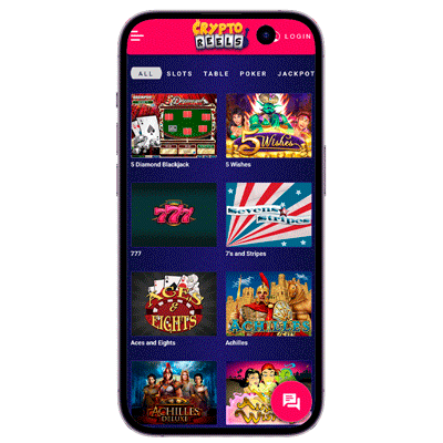 CryptoReel Casino App Games