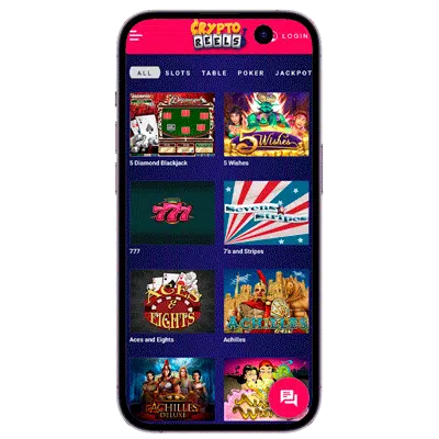 CryptoReel Casino App Games