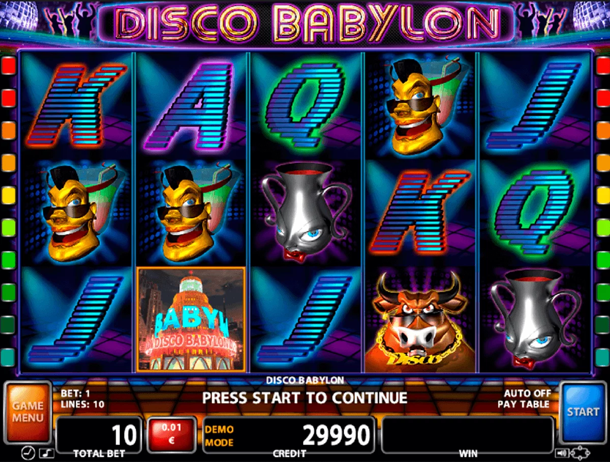 Disco Babylon Slot logo Disco Babylon Casino Technology Slot Machine