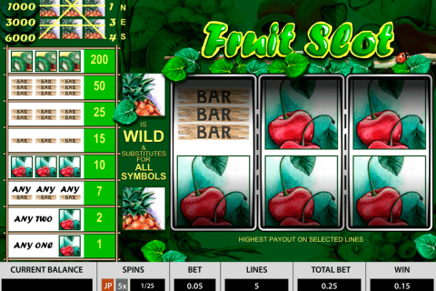 Fruit Slot 3 Reels Free Play