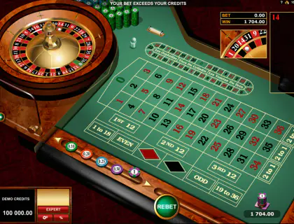 European Roulette Gold Series Microgaming Look 