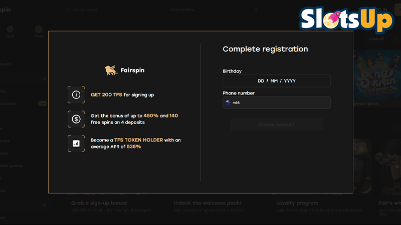 fairspin Login