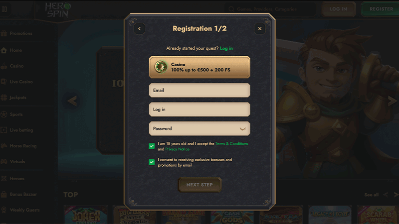 herospin Login