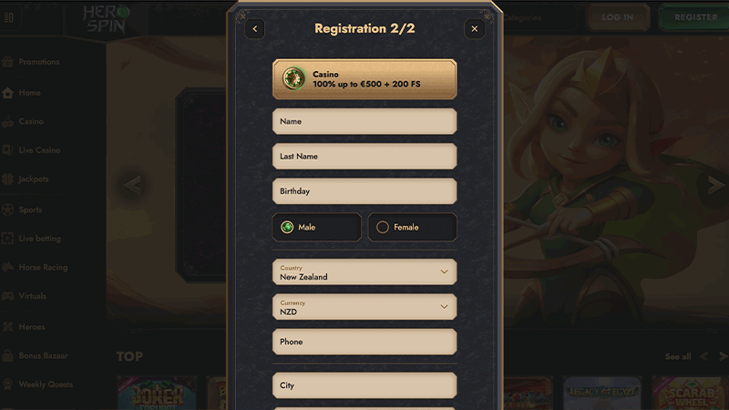 herospin Login