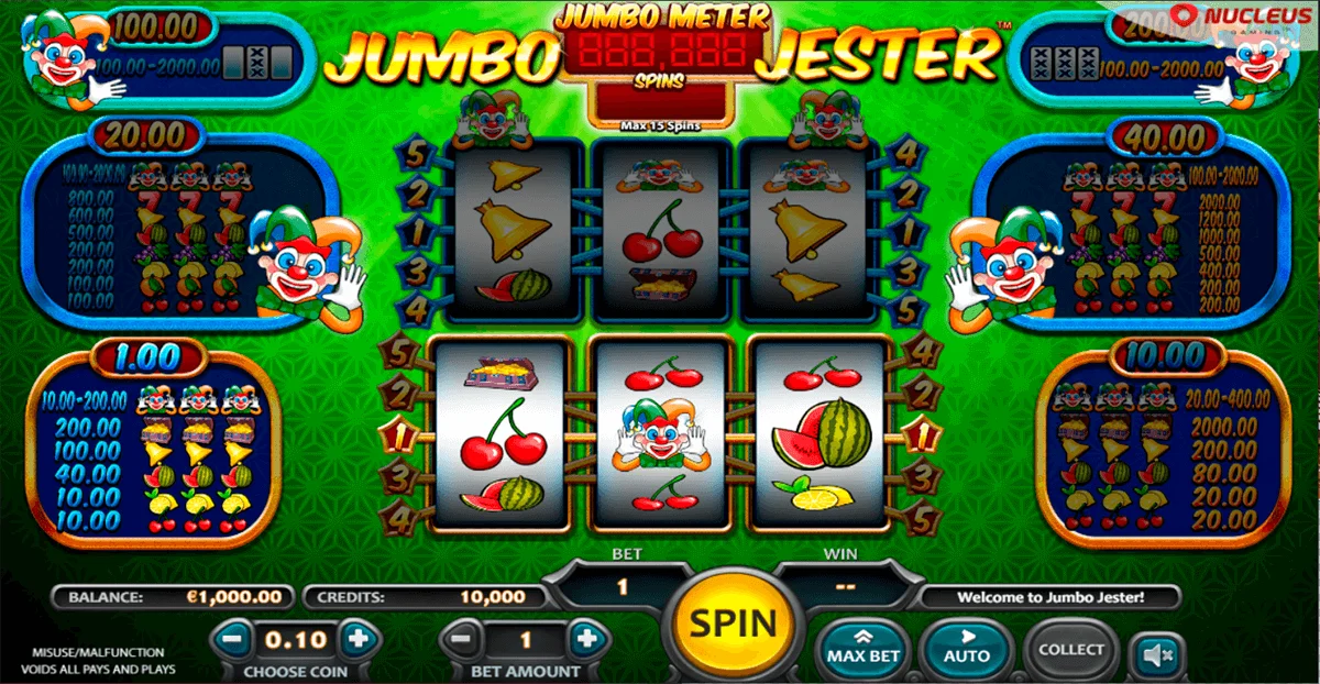 Jumbo Jester Slot logo Jumbo Jester Nucleus Gaming Casino Slots