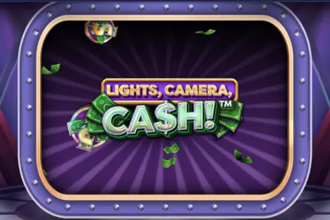 Lights, Camera, Cash! Slot logo Lights Camera Cash Netent