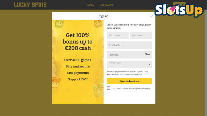 Lucky Spins Casino Login