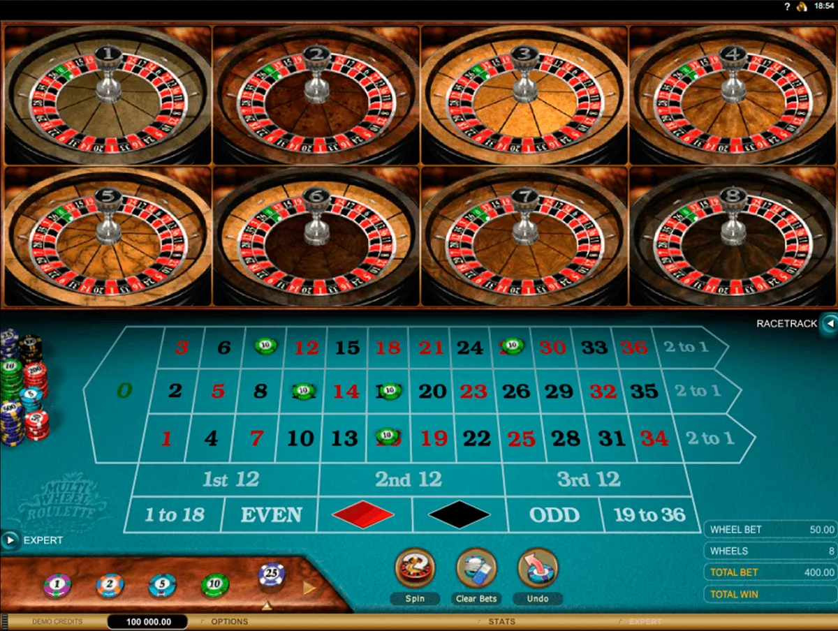Multi-Wheel European Roulette Gold Series + slot logo Multiwheel European Roulette Gold Series Microgaming Look